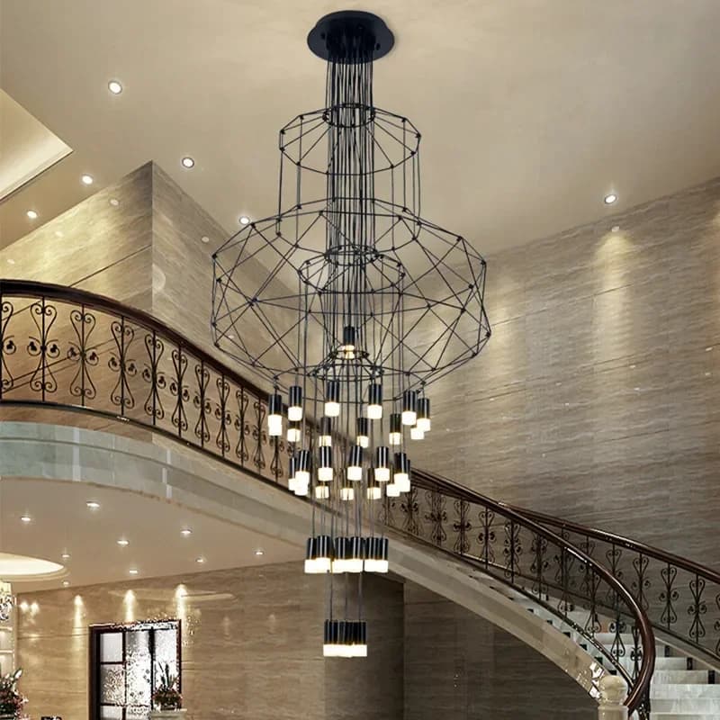 Lampadario a Sospensione LED di Lusso in Acrilico, Design Italiano, per Soggiorno, Ristorante, Camera da Letto, Scale, Illuminazione Decorativa per la Casa