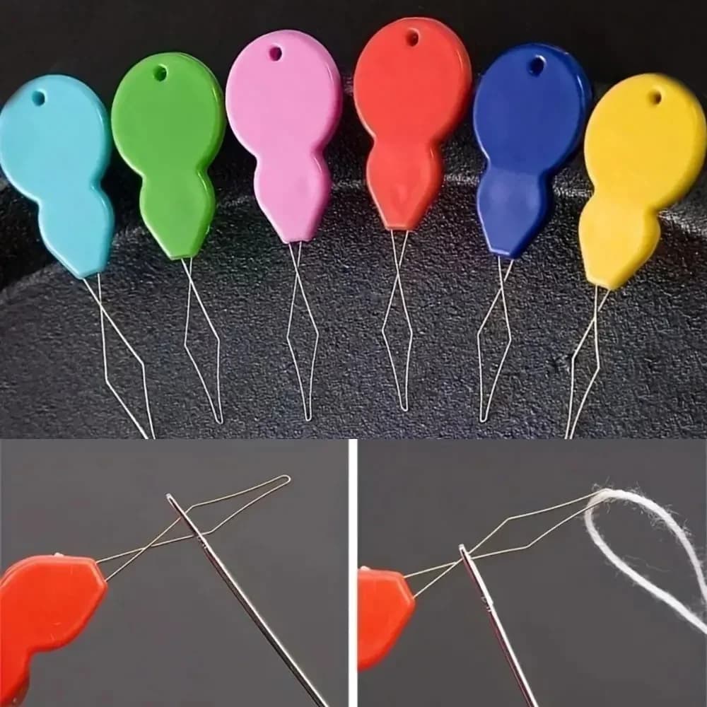 Plastic Needle Threader Easy Threading Tool for Hand Sewing Knitting Quilting Automatic Needle Threader Sewing Accessories Amagi