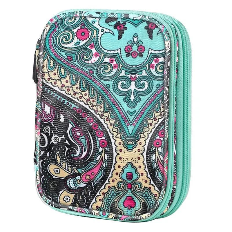 THIVN-Crochet Bag Organizer Knitting Kit Crochet Bag Knitting Tools For Circular Crochet Hooks Sewing Kit Bag A