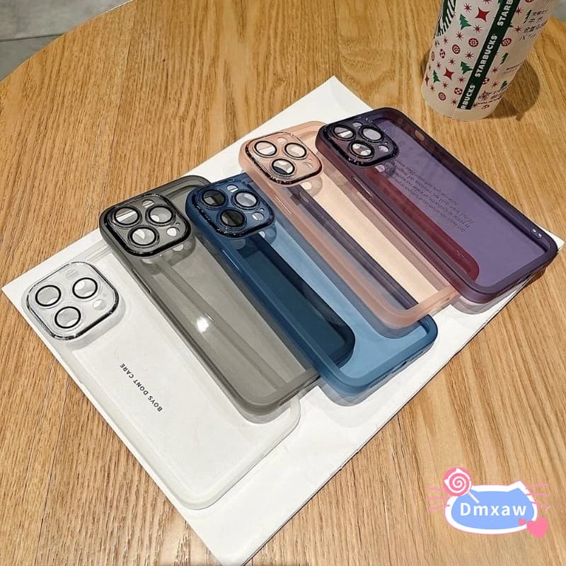 Per Infinix Zero 30 4G 5G Smart 6 Plus 5 custodia per telefono con pellicola per obiettivo della fotocamera semplice Cover posteriore Mobile per coppia morbida trasparente