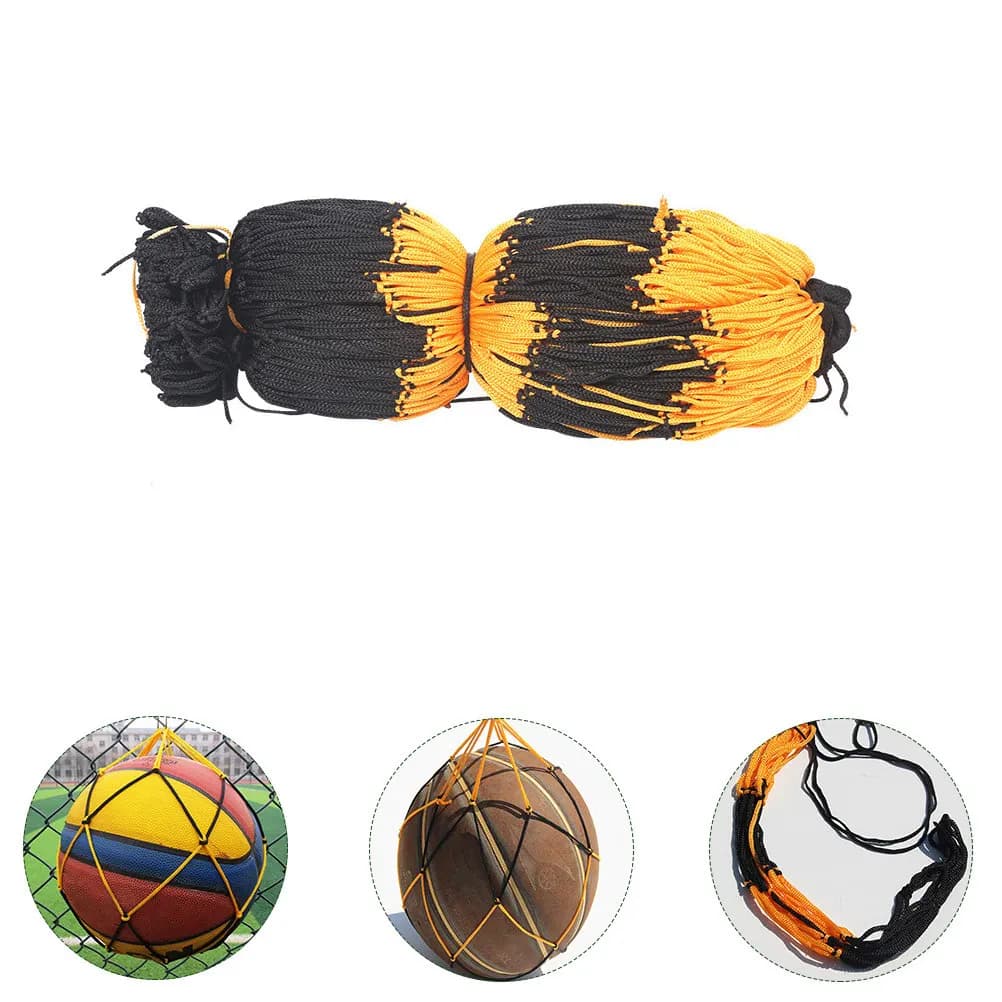 5 pcs durable nylon mesh bag for football, basketball, volleyball, portable bag for transport and preservation of sports balloons, wear-resistant