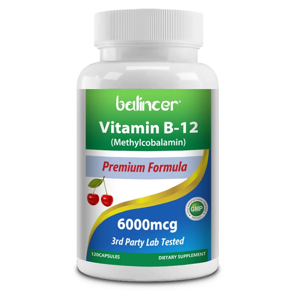 Integratore di vitamina B12 - Beneficia la funzione cerebrale e cardiaca, supporta la memoria e l'apprendimento, aiuta a aumentare l'energia naturale