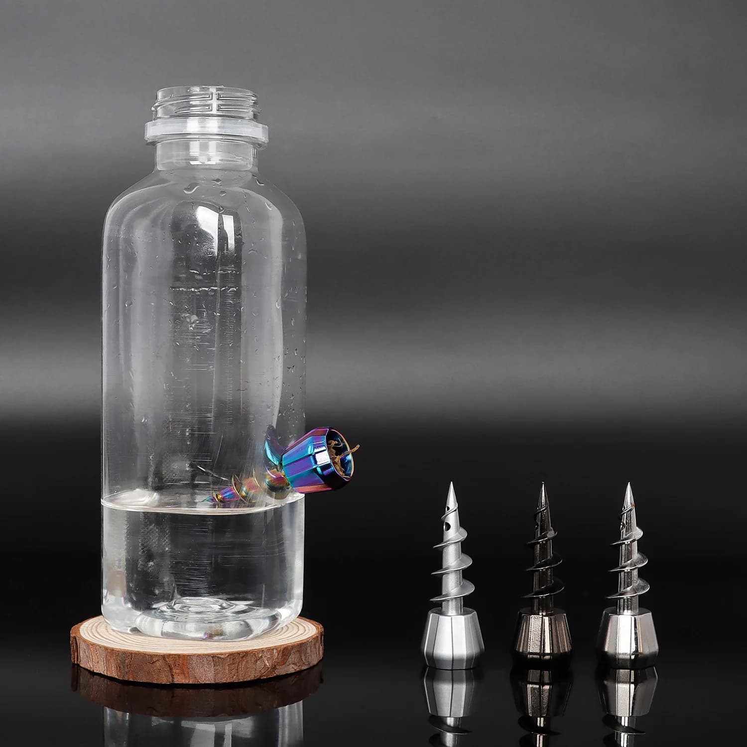 Testa a spirale in metallo a forma di vite per tubo dell'acqua, raccordo per cannone d'acqua, attrezzo a vite in metallo da 23 mm