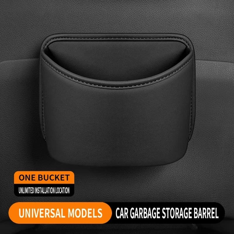 Organizer Multifunzione in Pelle per Auto: Contenitore Portaoggetti, Cestino Appendibile per Portiera, Schienale Sedile, Portabicchieri e Portaombrelli