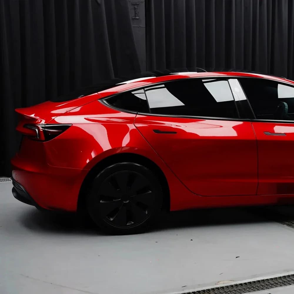 Adesivo per auto Super Bright Metal Soul Red Wrap Pellicola in vinile Pellicola cambia colore PET Bubble Free Decalcomanie Adesivo in PVC Accessori per auto