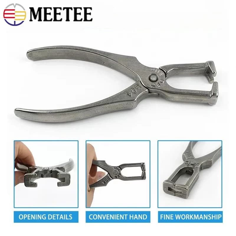 1Pc Meetee 304 In Acciaio Inox Cerniera In Metallo Pinze di Riparazione Cerniere Installare Borse di Arresto Vestiti Zampe Strumenti Accessori Per Cucire FAI DA TE