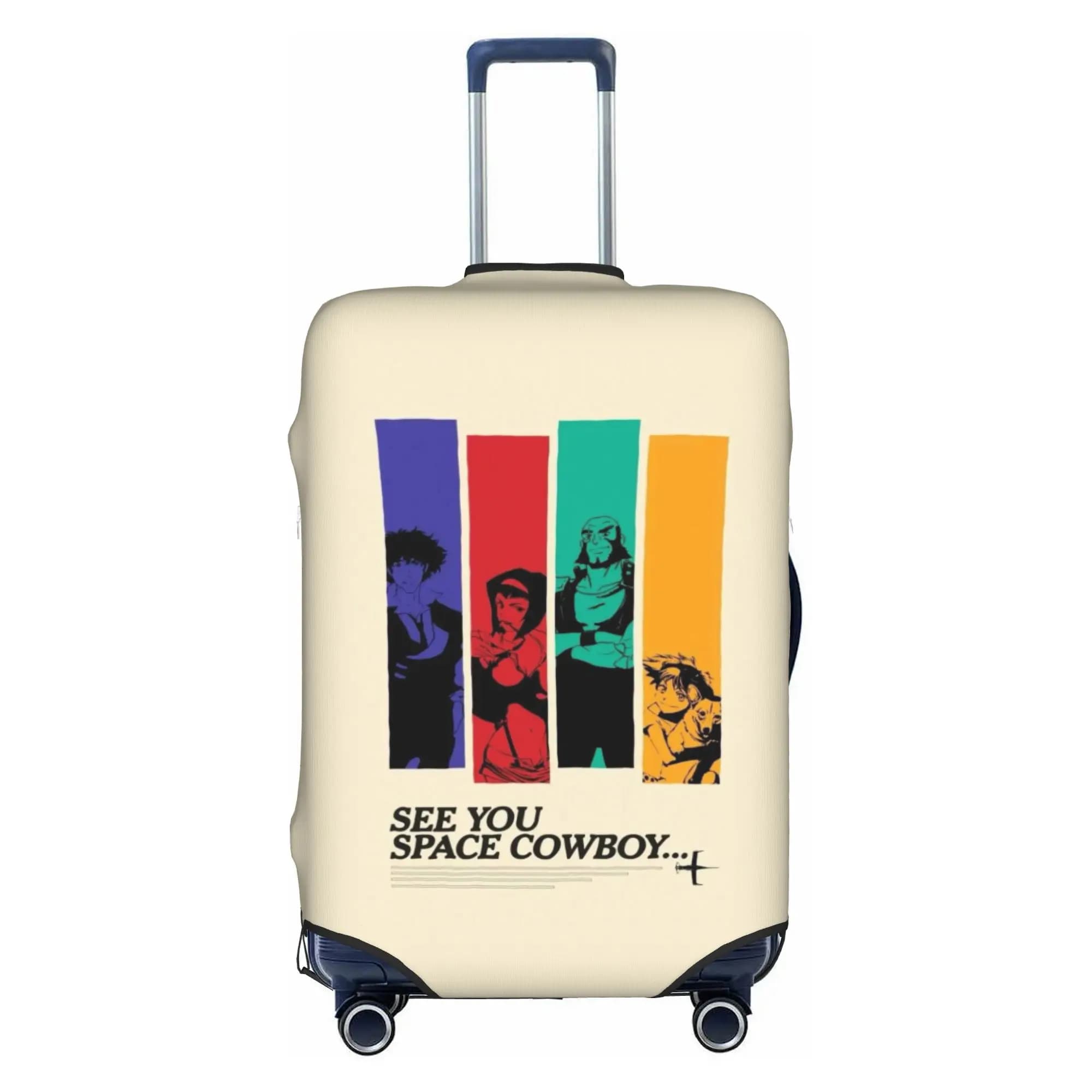 Custom Cowboy Bebop Anime Luggage Cover Protector Funny Cartoon Manga Travel Suitcase Covers for 18-32 Inch
