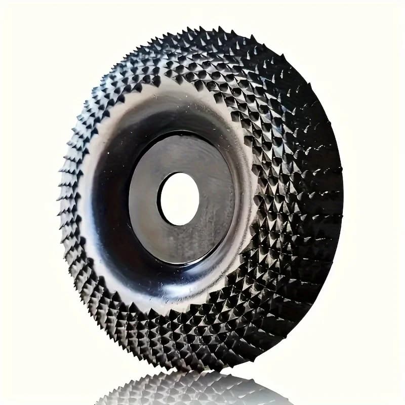 1 disco abrasivo per legno da 4 pollici, disco per modellare il legno, disco per levigatura, intaglio e sagomatura del legno, adatto per smerigliatrici angolari