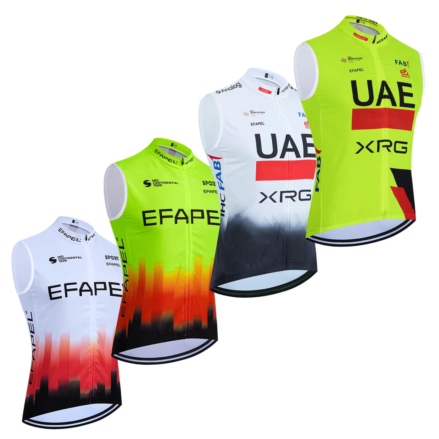 Fluor Green EFAPEL Cycling Jersey 2025 INEOS Bike Windbreaker Vest uomo donna Ropa Ciclismo senza maniche bicicletta Maillot Jersey