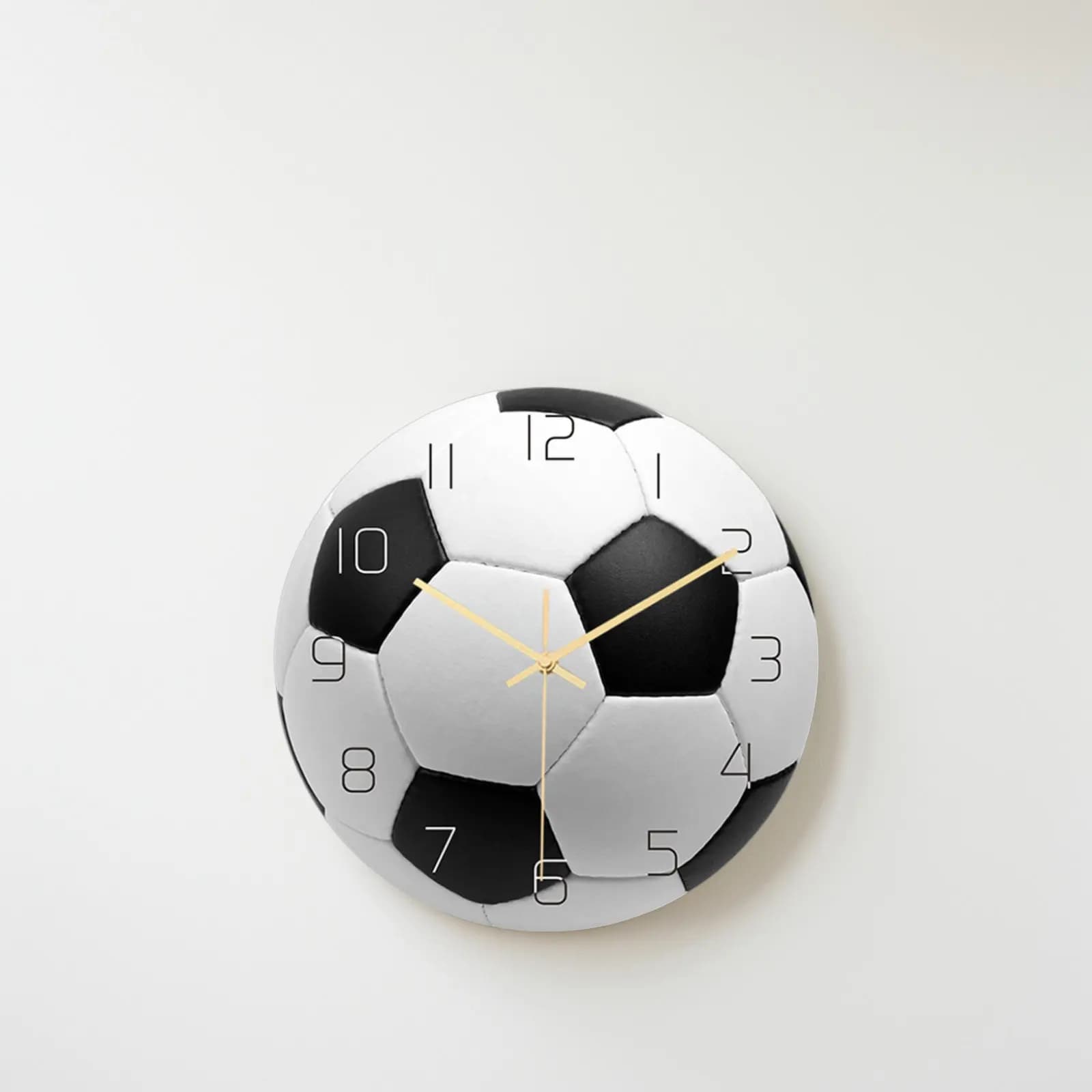 Orologio da Parete Stile Calcio, Costruzione in Acrilico Premium, Movimento Silenzioso, Grandi Numeri Arabi per Camera da Letto, Soggiorno, Studio