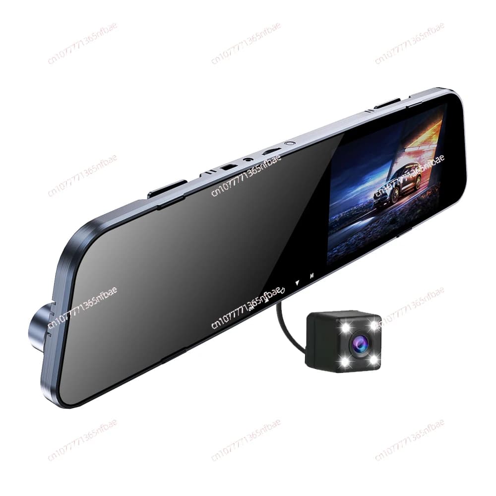 Nuova Dash Cam per Auto con Visione Notturna e Doppia Lente da 4,5 Pollici, Telecamera HD 1080P per Specchietto Retrovisore
