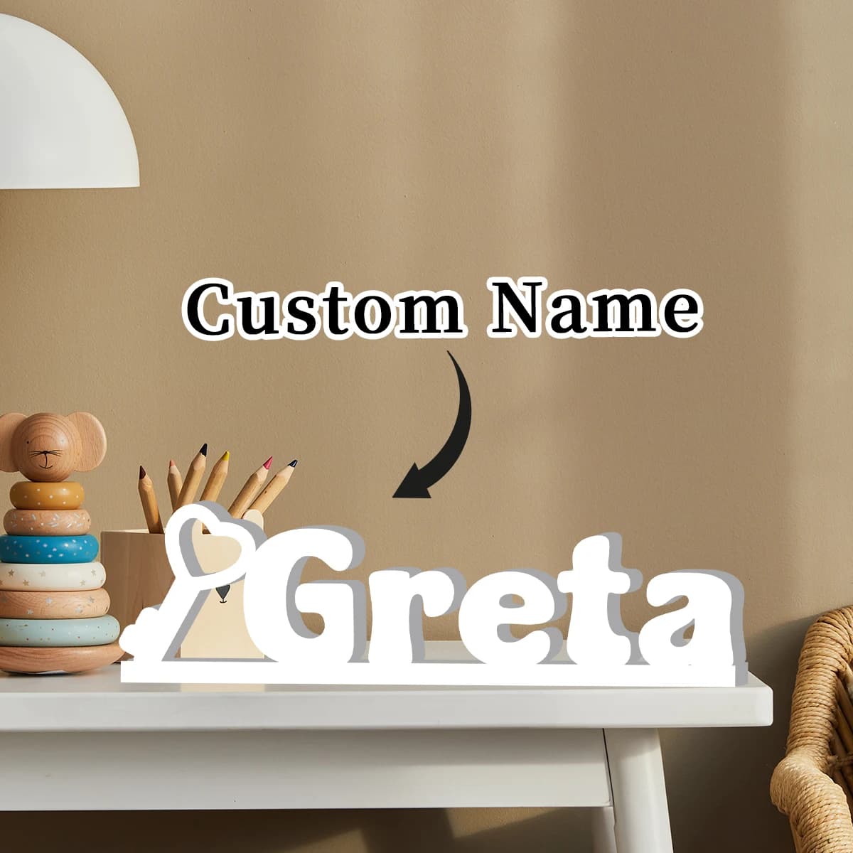 1 Pezzo Ornamento in PVC a Forma di Chiave Personalizzato, Decorazione Fai-da-Te per Camera da Letto, Soggiorno, Tavolo, Parete, Regalo per Matrimonio, Compleanno, Anniversario, Laurea