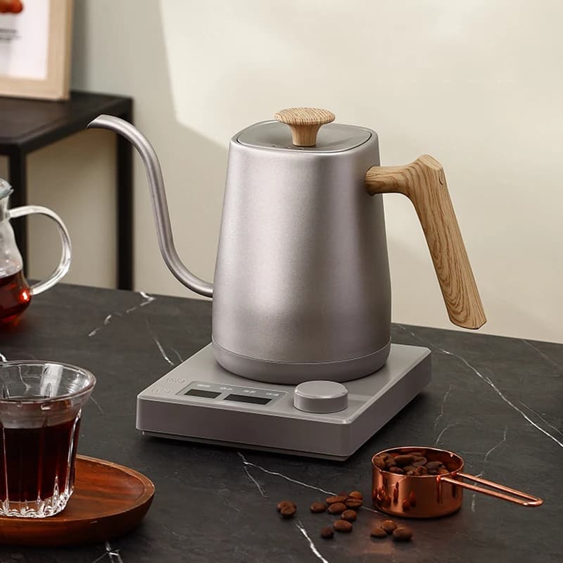 -For 800ml Electric Kettle Hand Brew Coffee Pot Teapot 304 Stainless Steel Water Jug Slender Mouth Hand Brewing Pot 1000W*