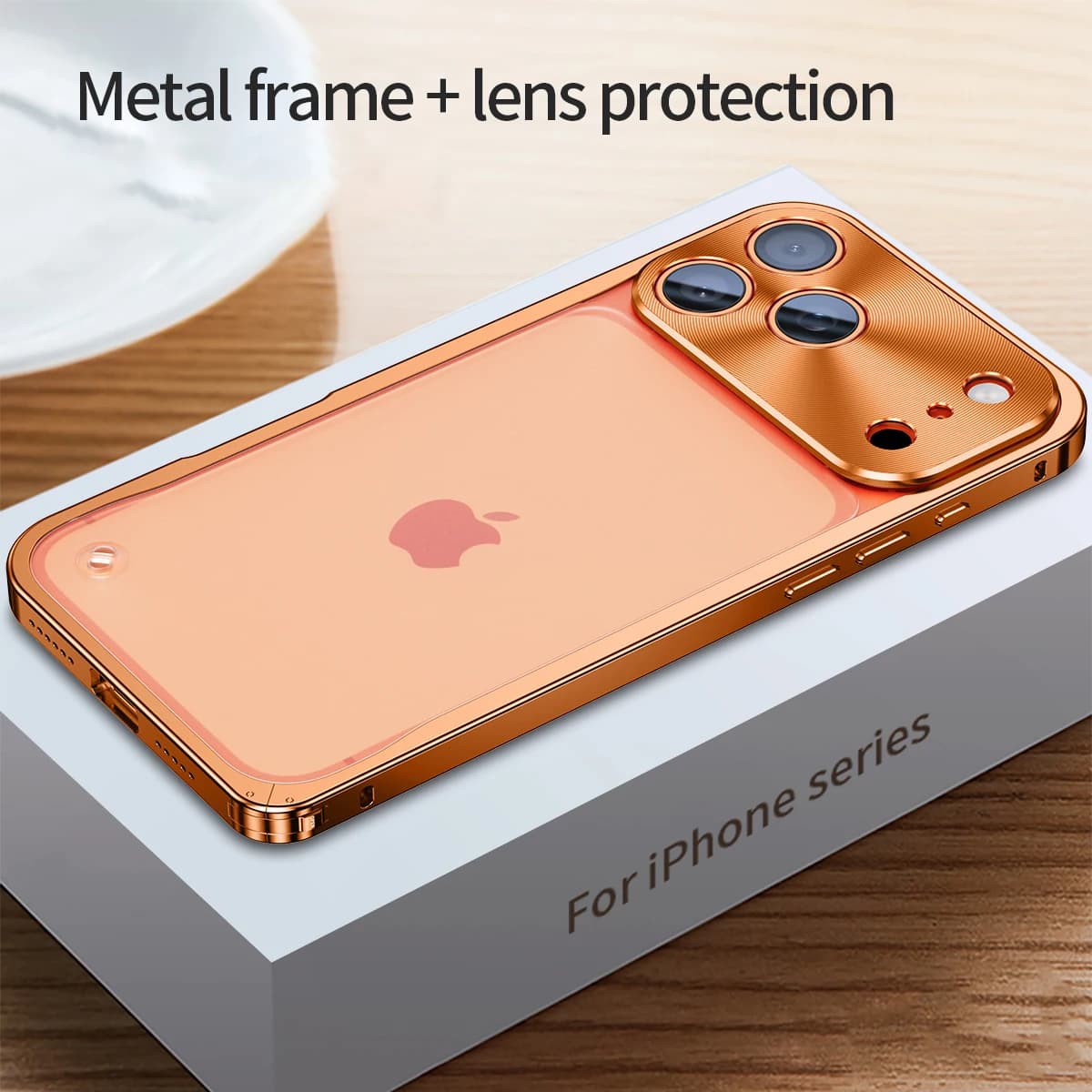 Aviation Aluminum Alloy Frame Bumperr Case For iPhone 17 16 15 14 13 12 Pro Max Plus Mini Metal Lens Protection Shockproof Cover