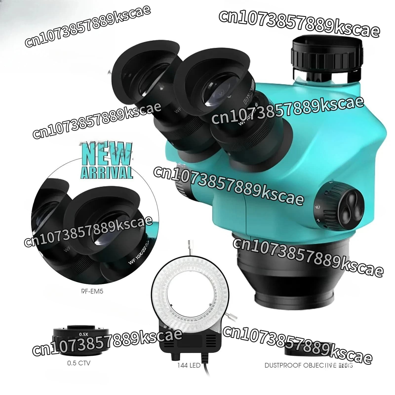 Oculare WF10X/22mm adatto per strumento microscopio per saldatura PCB telefono cellulareRF4 7-50X zoom continuo trinoculare