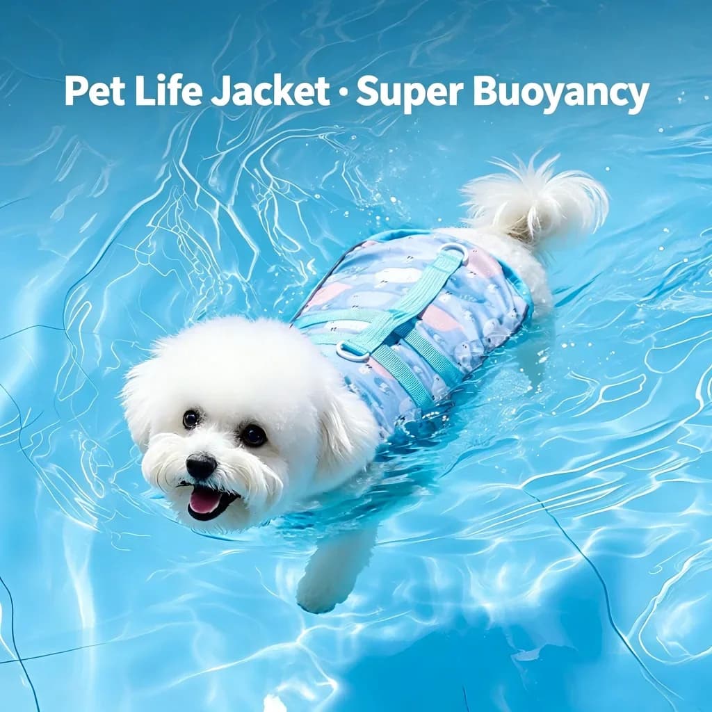 Summer Dog Life Jacket Pet Swimming Vest Small Medium Dogs Shiba Teddy Float Coat Outdoor Water Play Swimwear D-ring