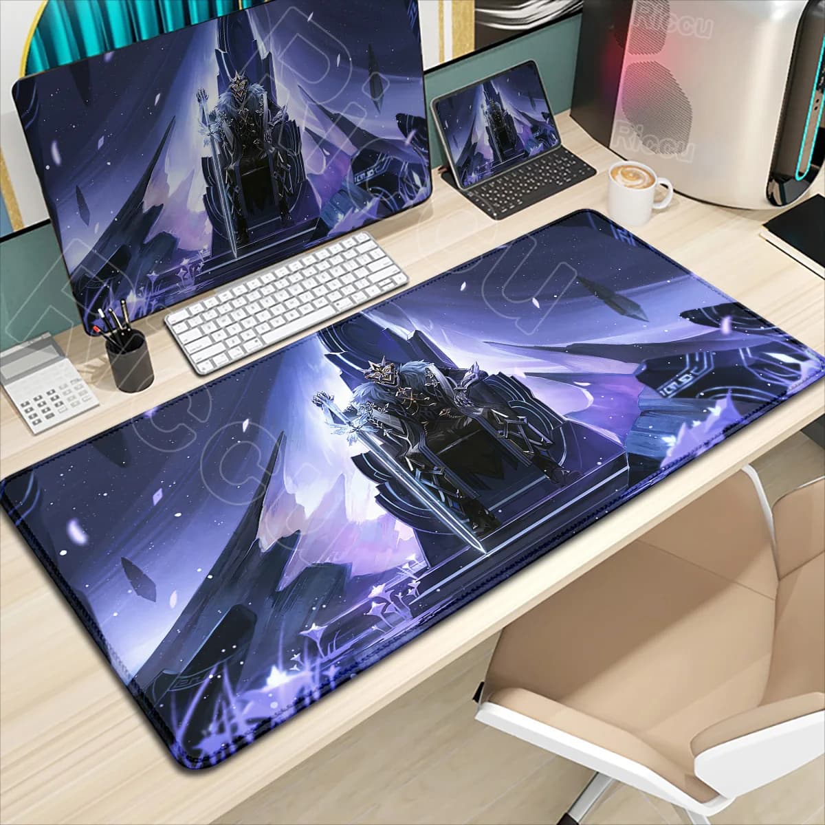 Stampa HD Capitano Mouse Pad Gioco Genshin Impact Anime Mouse Pad Laptop Gaming Antiscivolo PC Computer Mouse Zerbino XXL Grande Deskmat