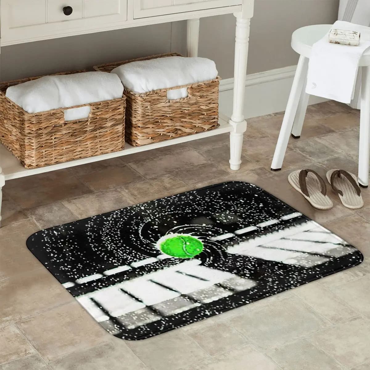 Tennis ball Network Water Spiral Art Zerbino Anti-slip Mat Kitchen entrance carpet Bathroom Living room