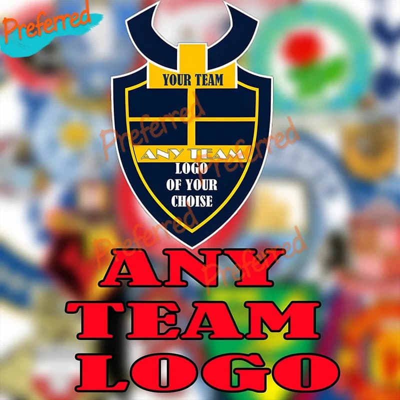 Custom Any Sport Team Badge Logo Crest Sticker Art Football Rugby Basketball Hockey Racing Car, Etc 3~200cm Long