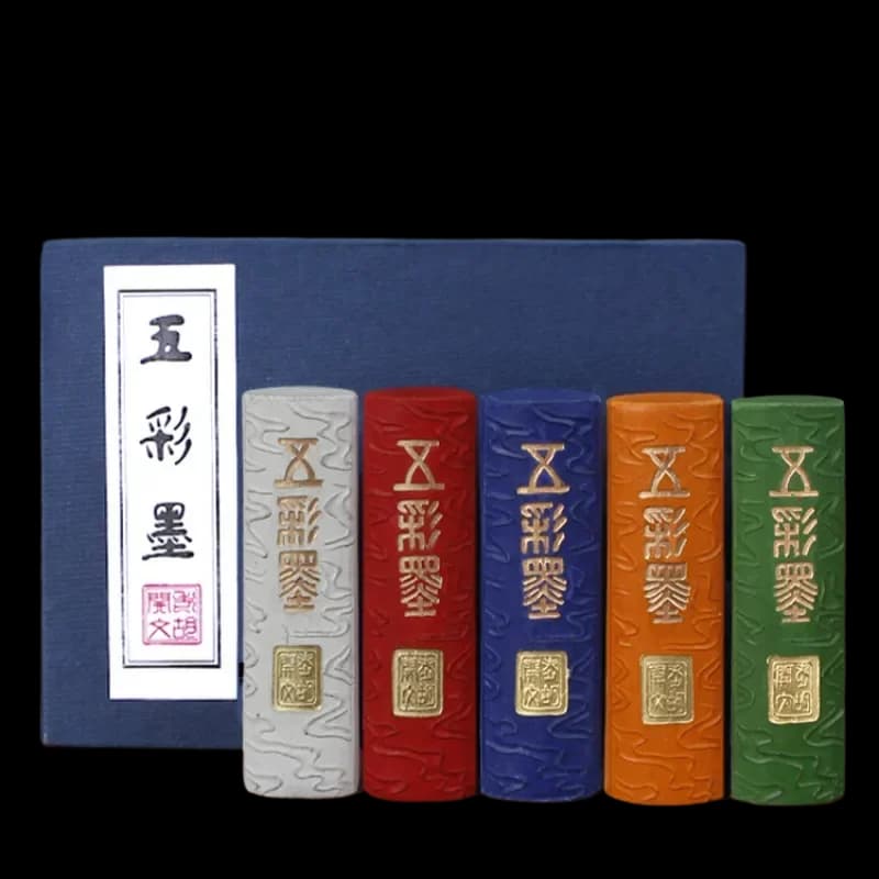 Handmade Colorful Ink Stick Set Chinese Watercolor Calligraphy Ink Block Creative Traditional Drawing Calligraphy Ink Block Bar