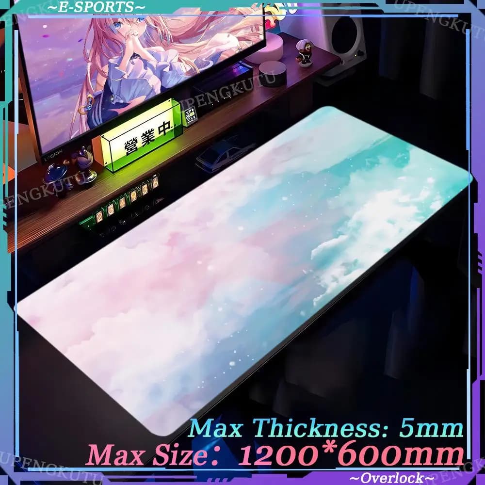 Colorful cloud gaming mousepad rubber desktop protection pad game accessories kawaii keyboard pad super large new game mouse pad
