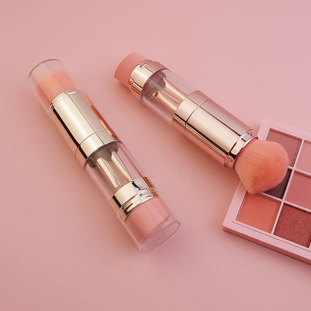 Splicing 5 in 1 Makeup Brush Dustproof Multifunctional Lip Gloss Brush Eye Shadow Applicator with Protect Cap