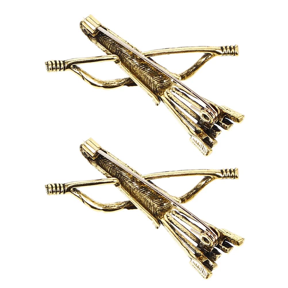 Set di 2 Spille a Forma di Arco e Freccia per Uomo, in Lega di Zinco, Stile Vintage, per Giacca, Cappotto, Accessorio Unico per Matrimonio