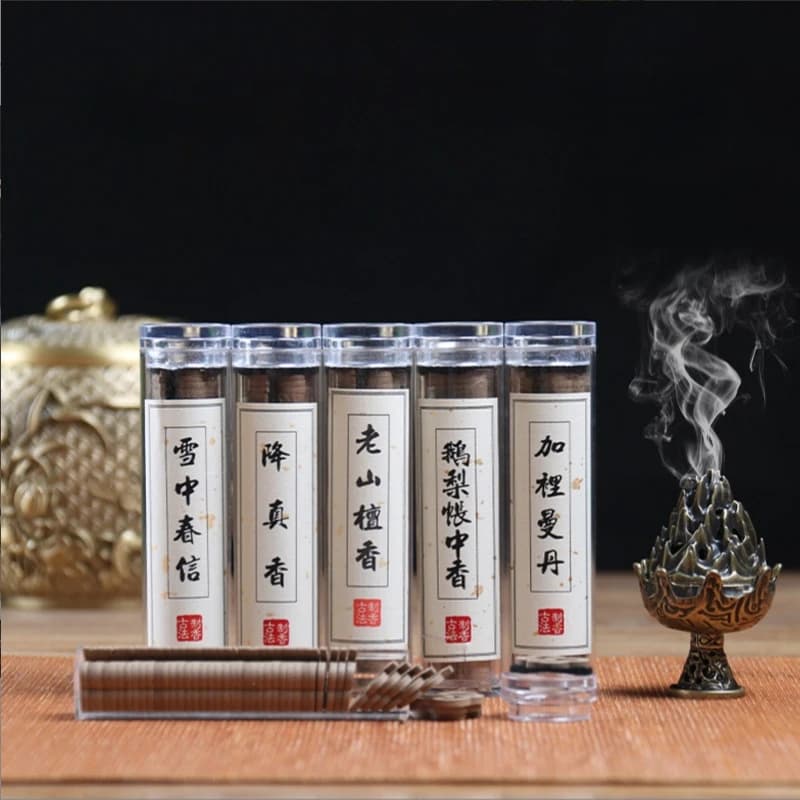 42 pezzi/scatola piastra antiaderente nuvole di buon auspicio con fragranza a lunga durata materiale naturale incenso in legno di agar e legno di sandalo
