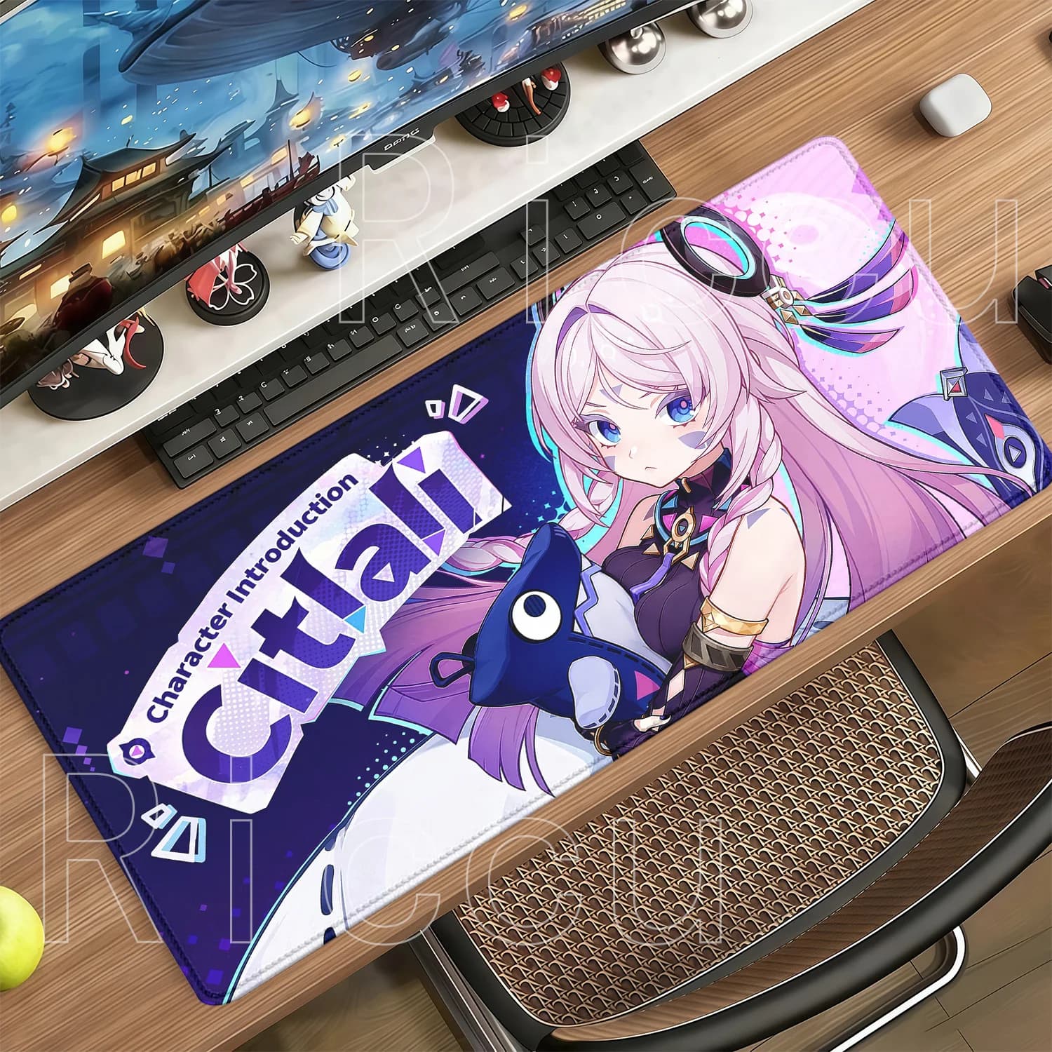 New Citlali Genshin Impact Gaming Mouse Pad Non-slip Base Rubber Computer Mousepad Large Office Accessories HD Printing Desk Mat