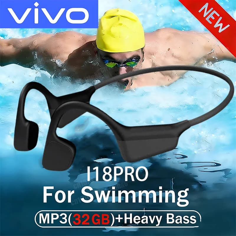 VIVO I18PRO Bluetooth 5.3 Ossea Premium Sporting Headphones, HiFi Audio, Wireless TWS Headphones with Microphone