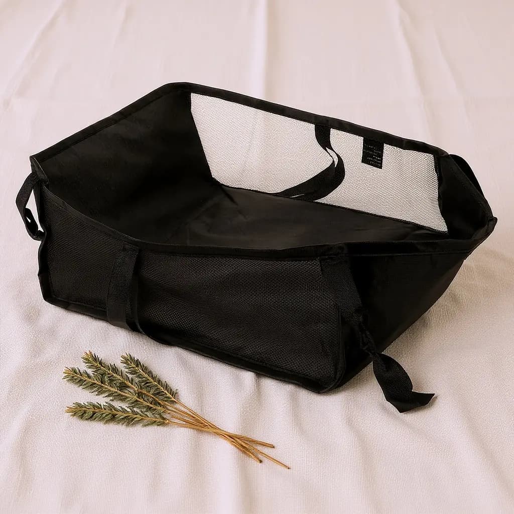 Cestino portaoggetti universale per passeggino, borsa in rete da appendere sotto il carrello, organizer per passeggino e carrello della spesa