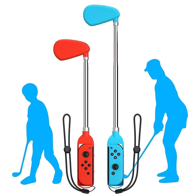 2 pezzi mazza da Golf retrattile per custodia adattatore Controller Nintendo Switch ForJoy-Con per giochi di Mario Golf per accessori Switch