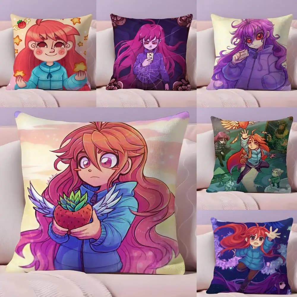 C-Celeste Game Moive Cushion Lining Soft Printed Sofa Front-Retro Hot Winter Gift for Home pillow Federa