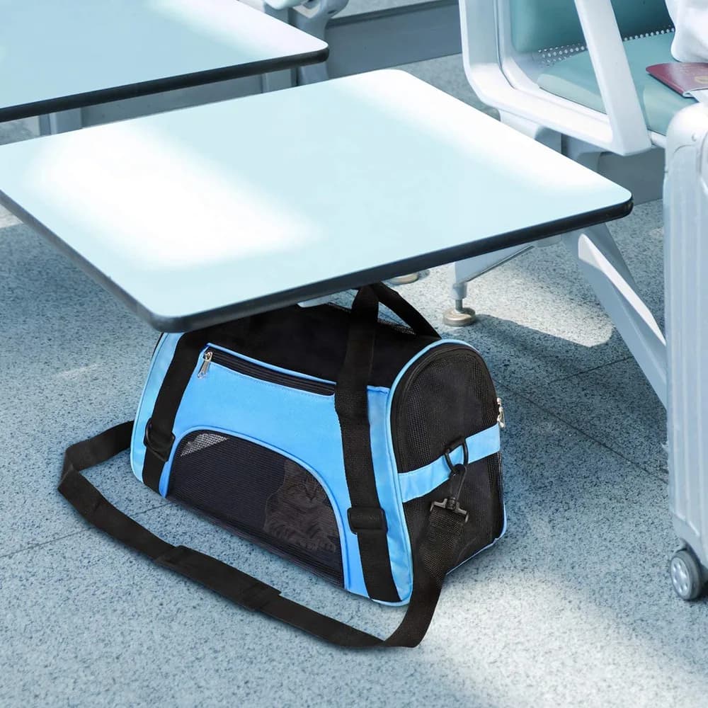 AA94-Borsa da trasporto morbida per animali domestici, Borsa da viaggio per gatti, cani e cuccioli, Borsa pieghevole portatile confortevole per animali domestici