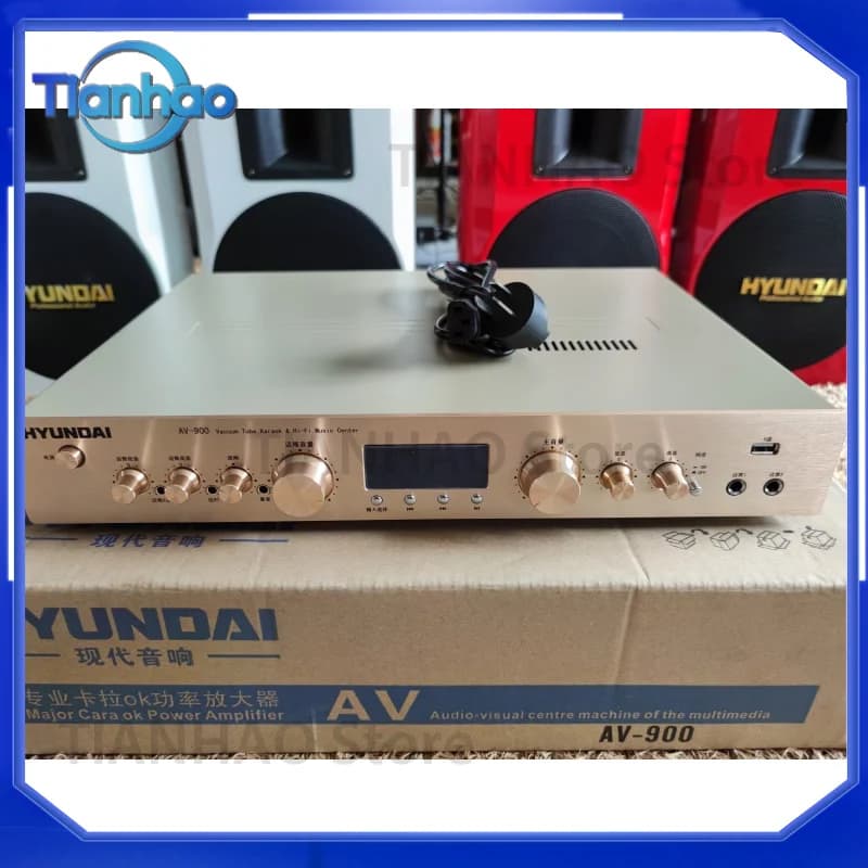 Modern AV Power Amplifier for Gallstone Machine Tube and 10 Toshiba IC Dahuaniu AUX Bluetooth USB Four Way Karaoke
