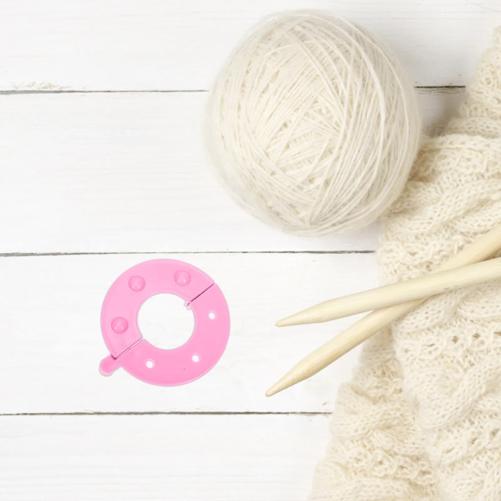 Kit per Pompon 8 Pezzi, 4 Misure, in ABS e Resina, Strumento Fai da Te per Lavori Artigianali, Filato, Facile da Usare, Risultati Consistenti