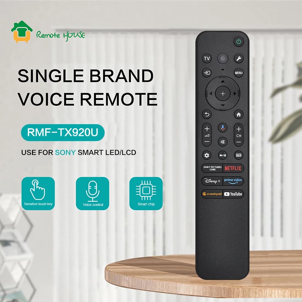 Nuovo telecomando vocale RMF-TX920U sostitutivo per Sony Bravia Smart TV 2023-2025 con telecomando vocale retroilluminato Ricarica USB
