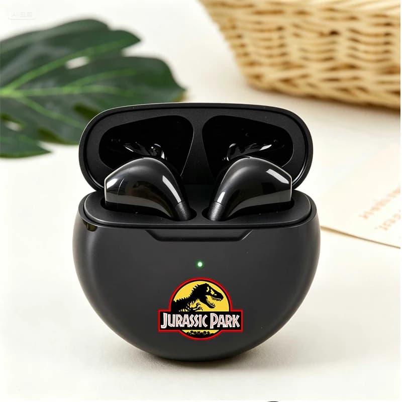 Jurassic World Park Auricolari Bluetooth Cuffie Bluetooth senza fili Auricolari con cancellazione del rumore con microfono Cuffie wireless Pro6