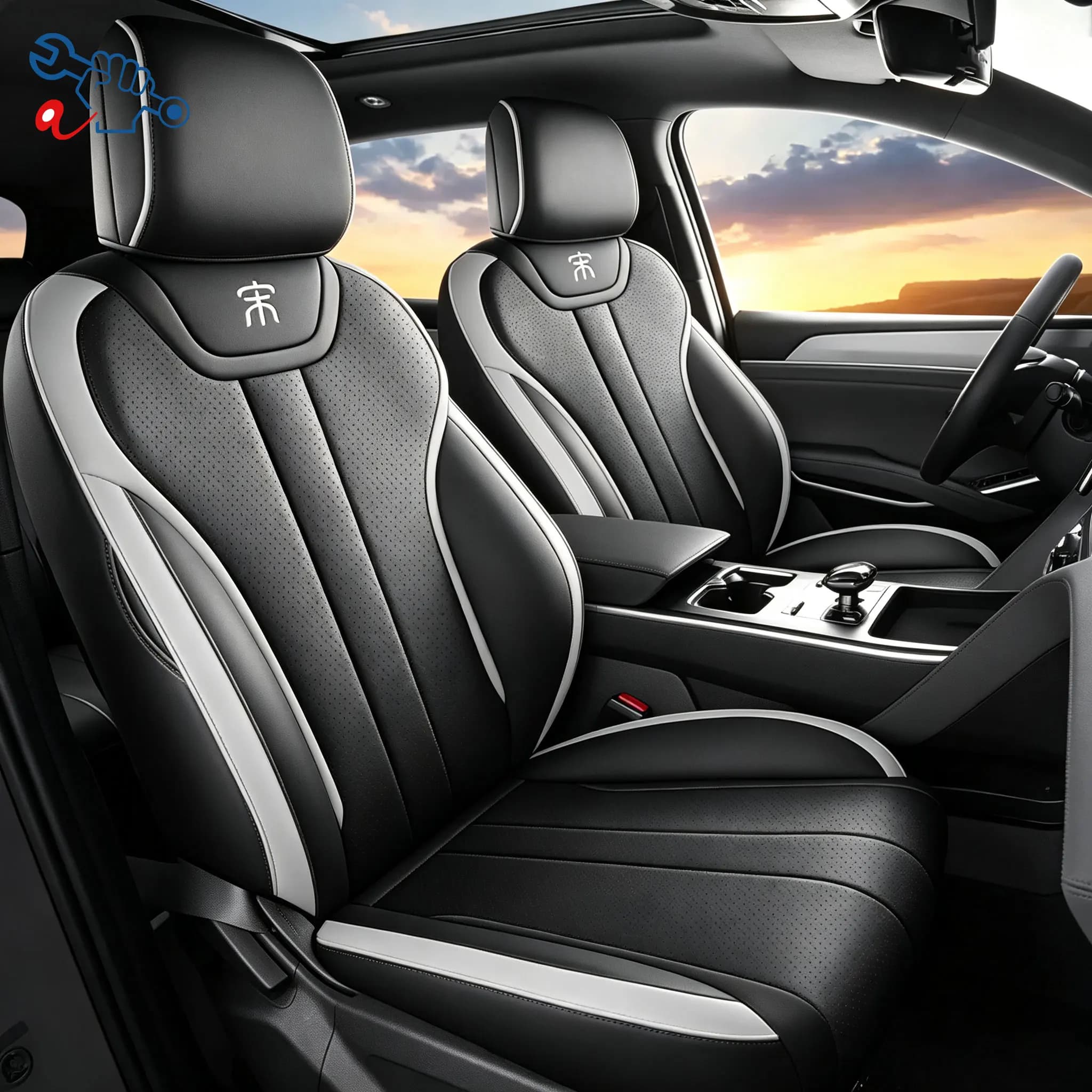Left-Drive Car Seat Cover For BYD Song L DM-i 2024-2026 Custom Fit Full Surround Seat Cushions All Weather Protective Covers Car