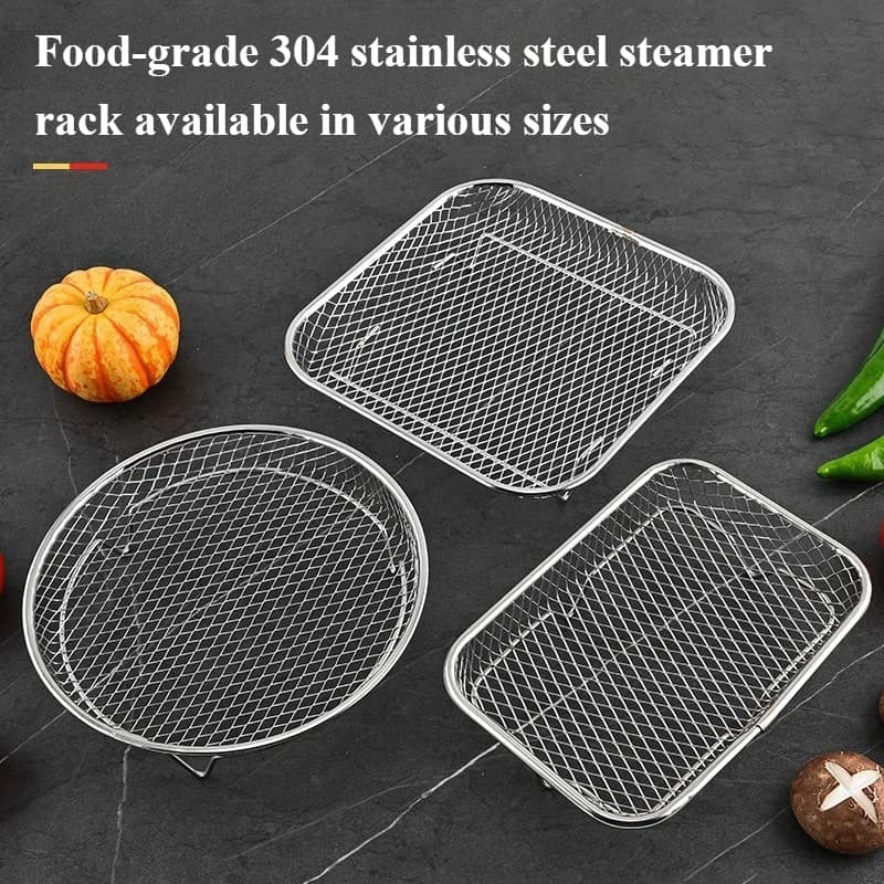 Multifunctional Air Fryer Special Stainless Steel Accessories 304 Grid Multilayer Stackable Dehydration Rack Filter