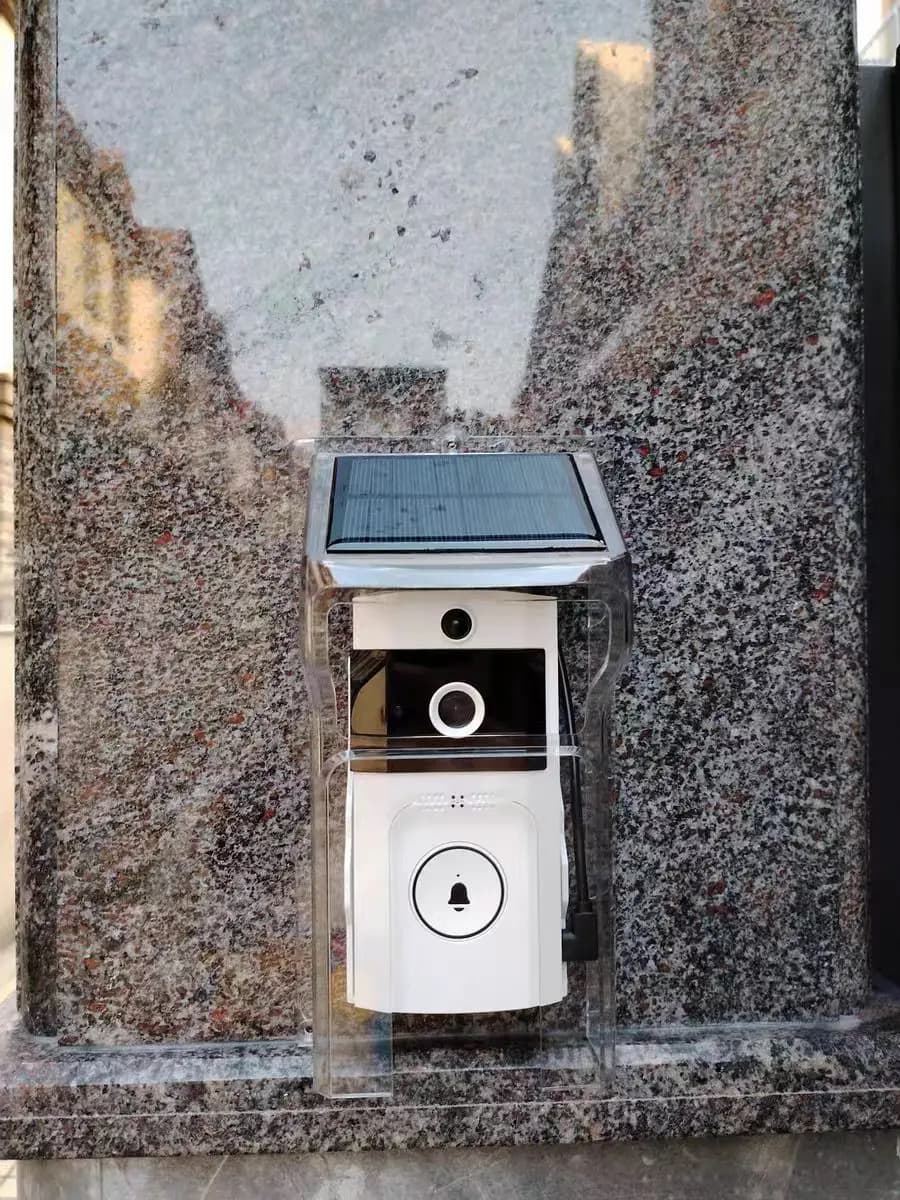 Video wireless ad alta definizione con copertura solare antipioggia, campanello intelligente con suono variabile, citofono, telecamera di monitoraggio