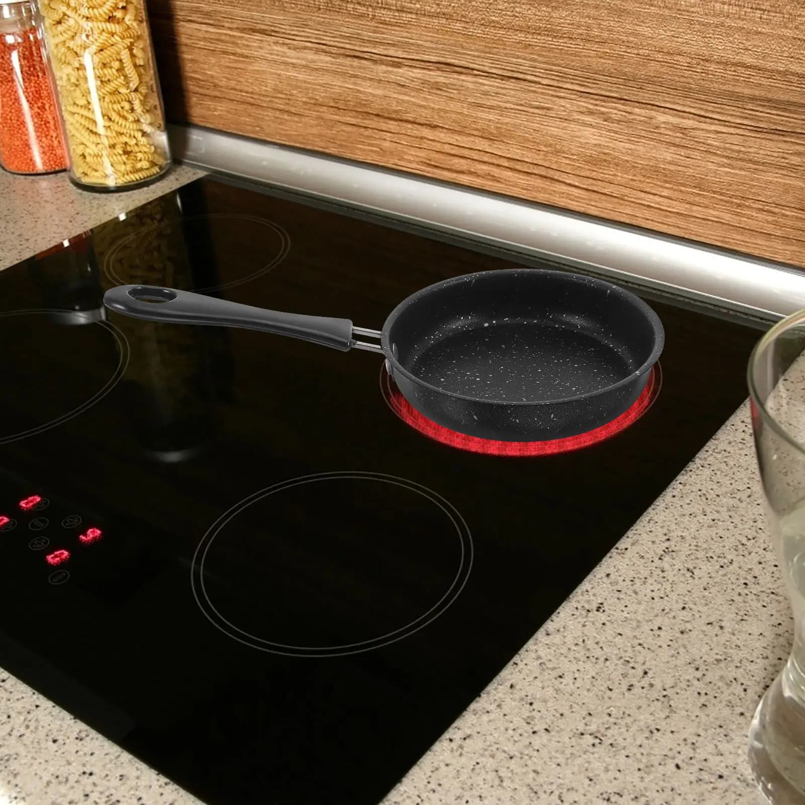 Nonstick Frying Pan Maifan Stone Marble Coating Small Compact Design for Egg Frying Pancake Making Steak Cooking Induction