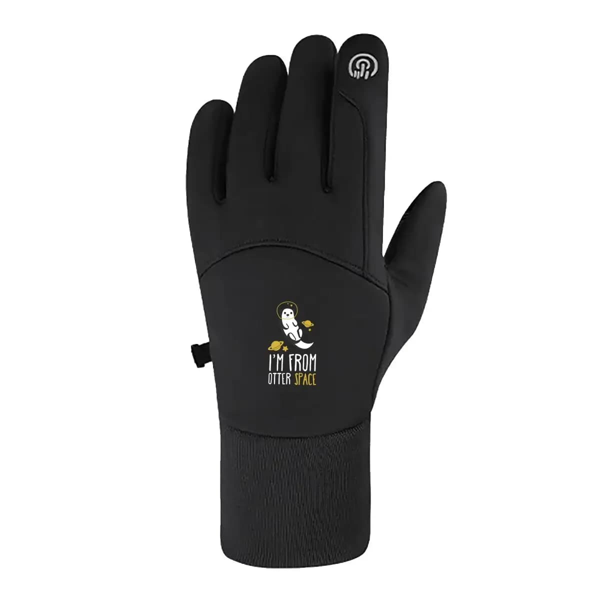 Thermal Cycling Gloves with Graphics Space Otter Bike Winter Windproof