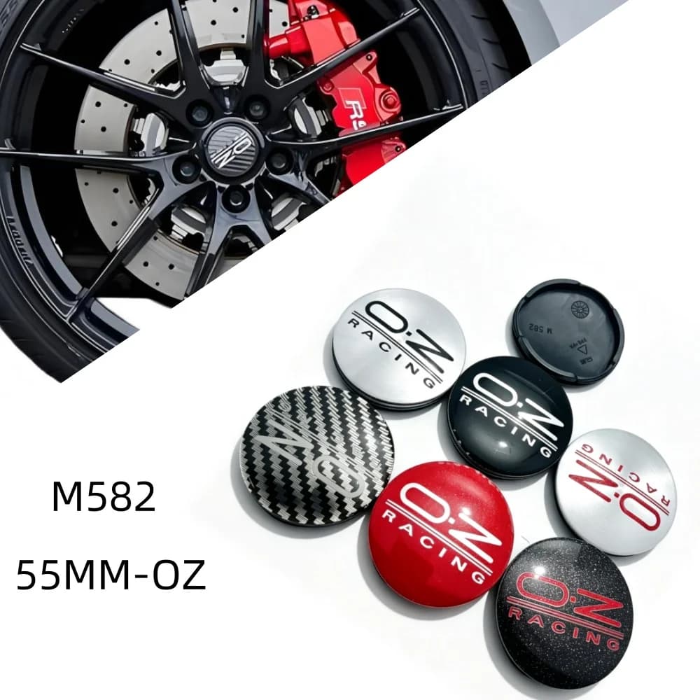 4pcs/set OZ Racing Emblem Badge 55mm Car Wheel Center Hub Caps Rim Dust Cover Hubcaps Wheel Cap Replace Car Accessories For M582