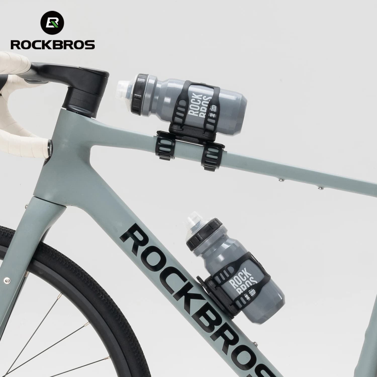 ROCKBROS Water Bottle Bracket Support for Portable Magnetic Bicycle Carrier Support for Light Universal Bottle Holder Shock Absorption