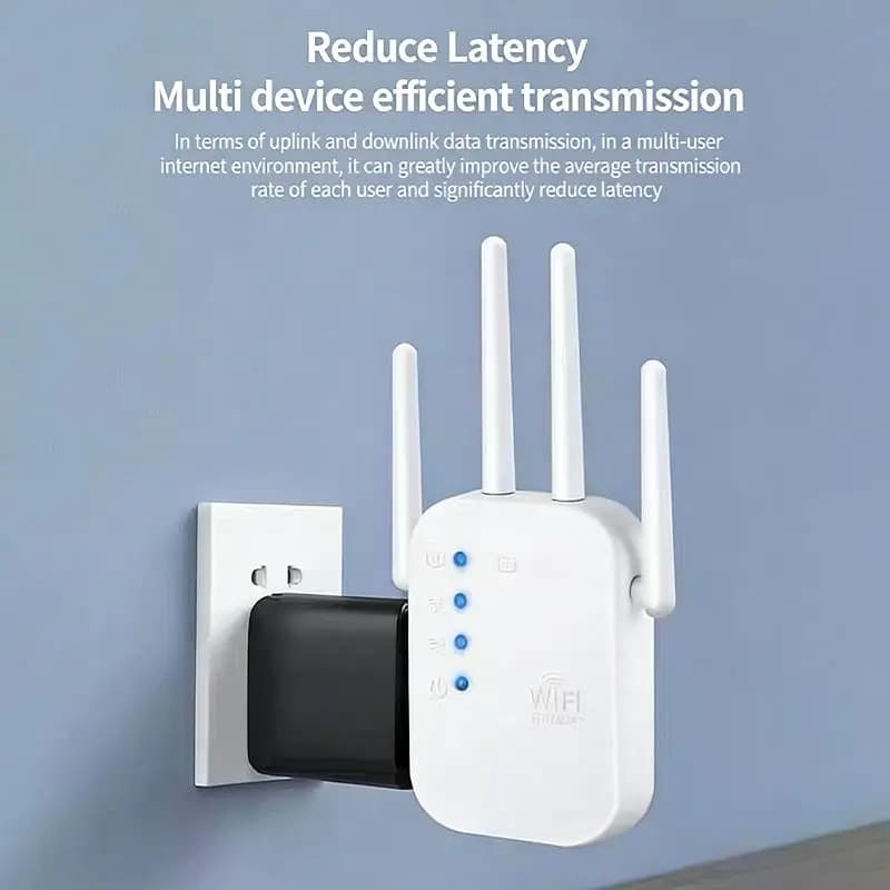 Amplificatore di Segnale WiFi, Ripetitore Cablato a Lungo Raggio, Ideale per Camera da Letto e Ufficio, Prestazioni di Rete Senza Interruzioni