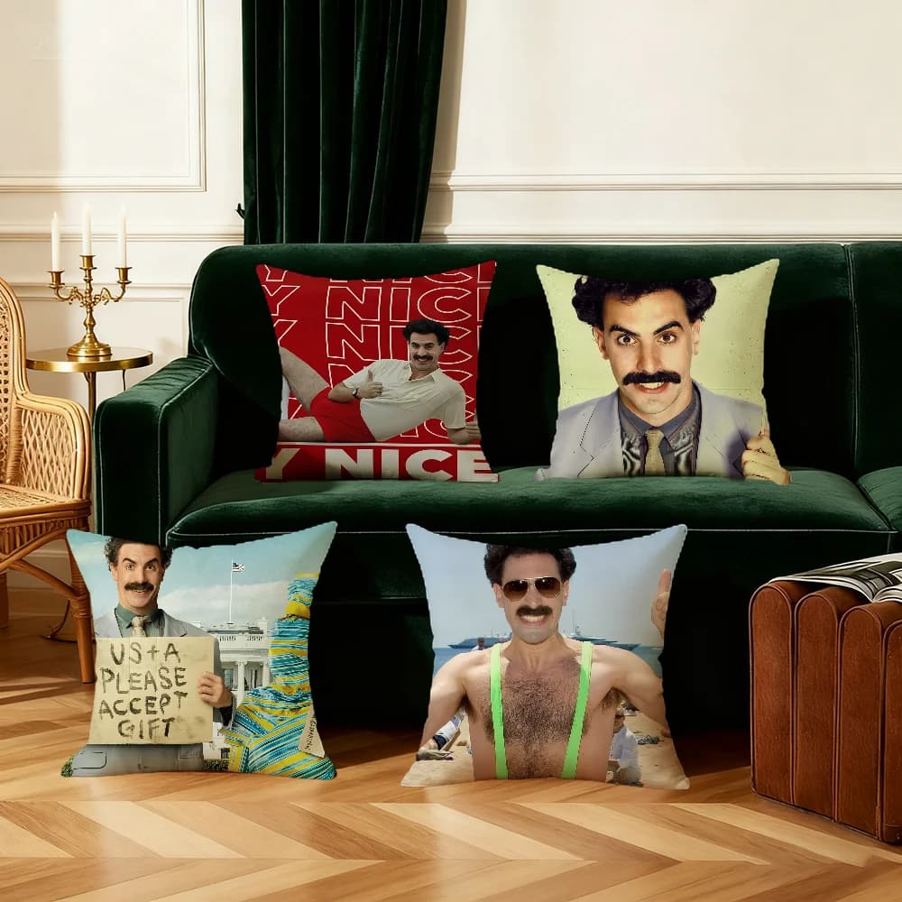 Borat Very Nice Meme movie cushion cover Nordic Simplicity Pillow Cover Decoration Room Home Sofa living Office Car