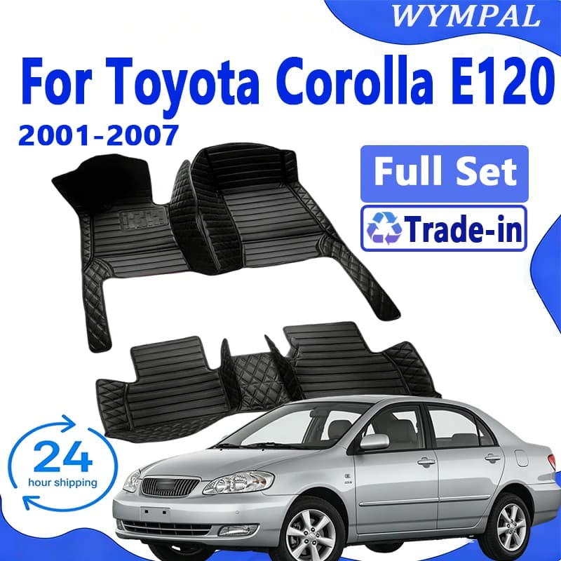 Custom Leather Car Car Mats for Toyota Corolla E120 2001 2002 2003 2004 2005 2006 2007 Car Mats