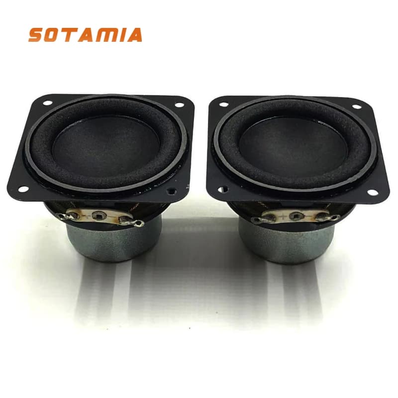SOTAMIA 2 pezzi altoparlante per bassi gamma completa da 1,75 pollici 4 Ohm 10W bordo in schiuma altoparlante per potenza sonora a corsa lunga altoparlante Bluetooth fai da te