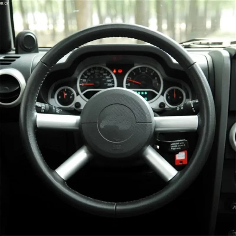 For Jeep Wrangler JK 2006-10 wheel cover accessories for black suede car sewn by hand DIY